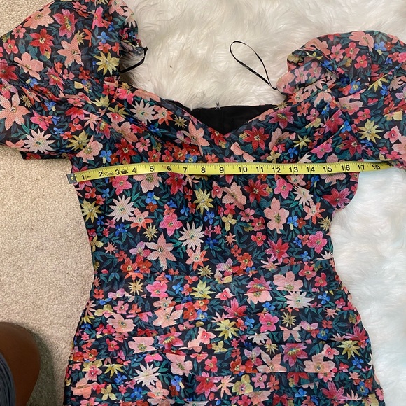 #40 C/MEO Black Garden Floral Mini Dress size M - Picture 10 of 11